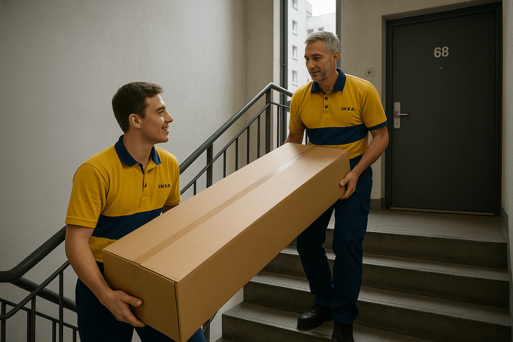 IKEA Online - dostawa mebli z wnoszeniem do domu IKEA Online - dostarczanie zamówienia