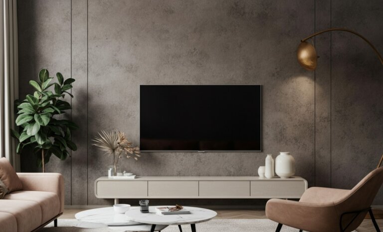 Ściana z TV w salonie – inspiracje i wskazówki aranżacyjne