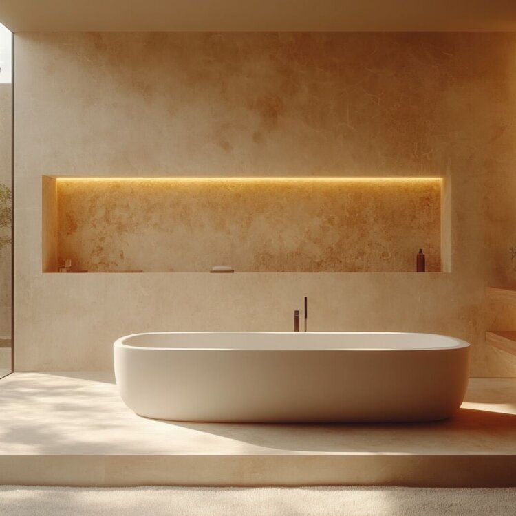 Podświetlany kamień na ścianie – sekret luksusowych wnętrz