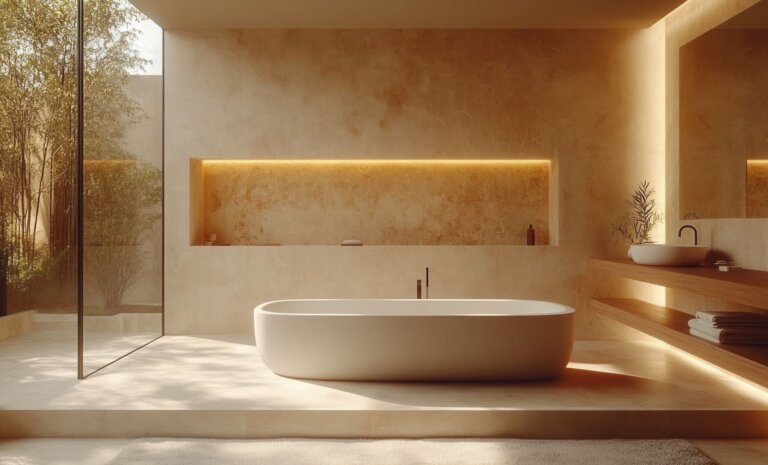 Podświetlany kamień na ścianie – sekret luksusowych wnętrz