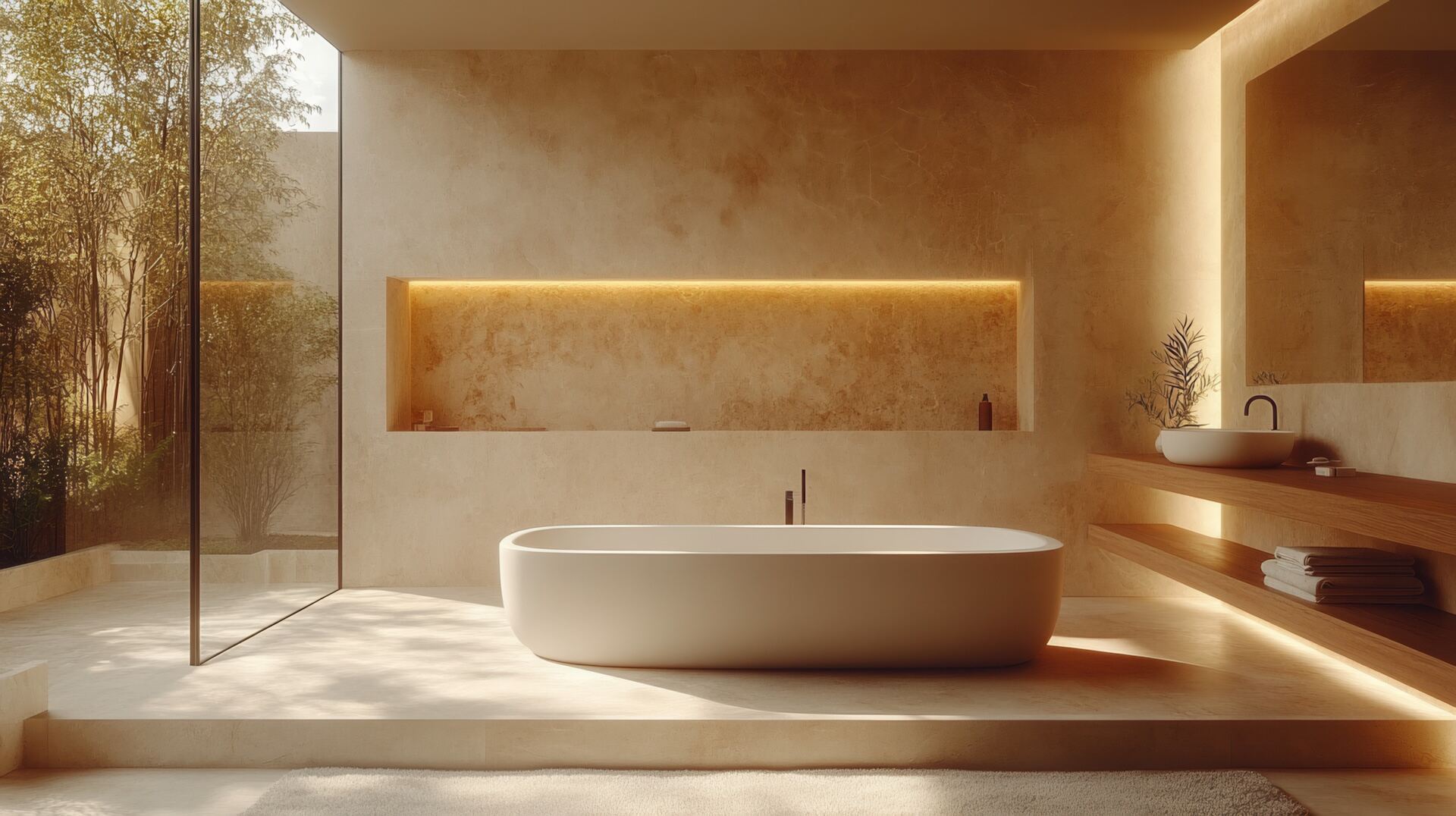 Podświetlany kamień na ścianie – sekret luksusowych wnętrz