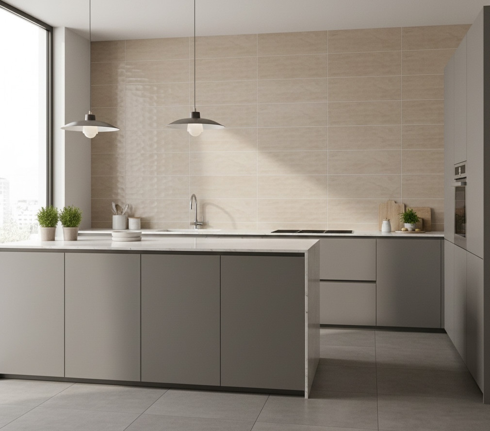 kuchnia z jasnymi płytkami jasne płytki w kuchni