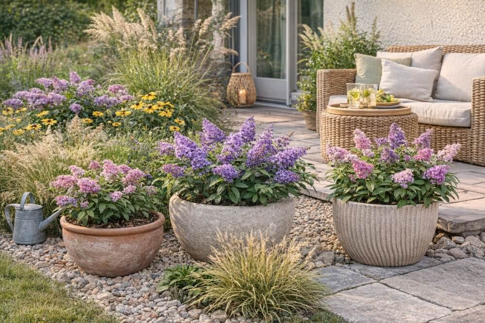 budleja w ogrodzie- aranżacje z odmianami karłowymi