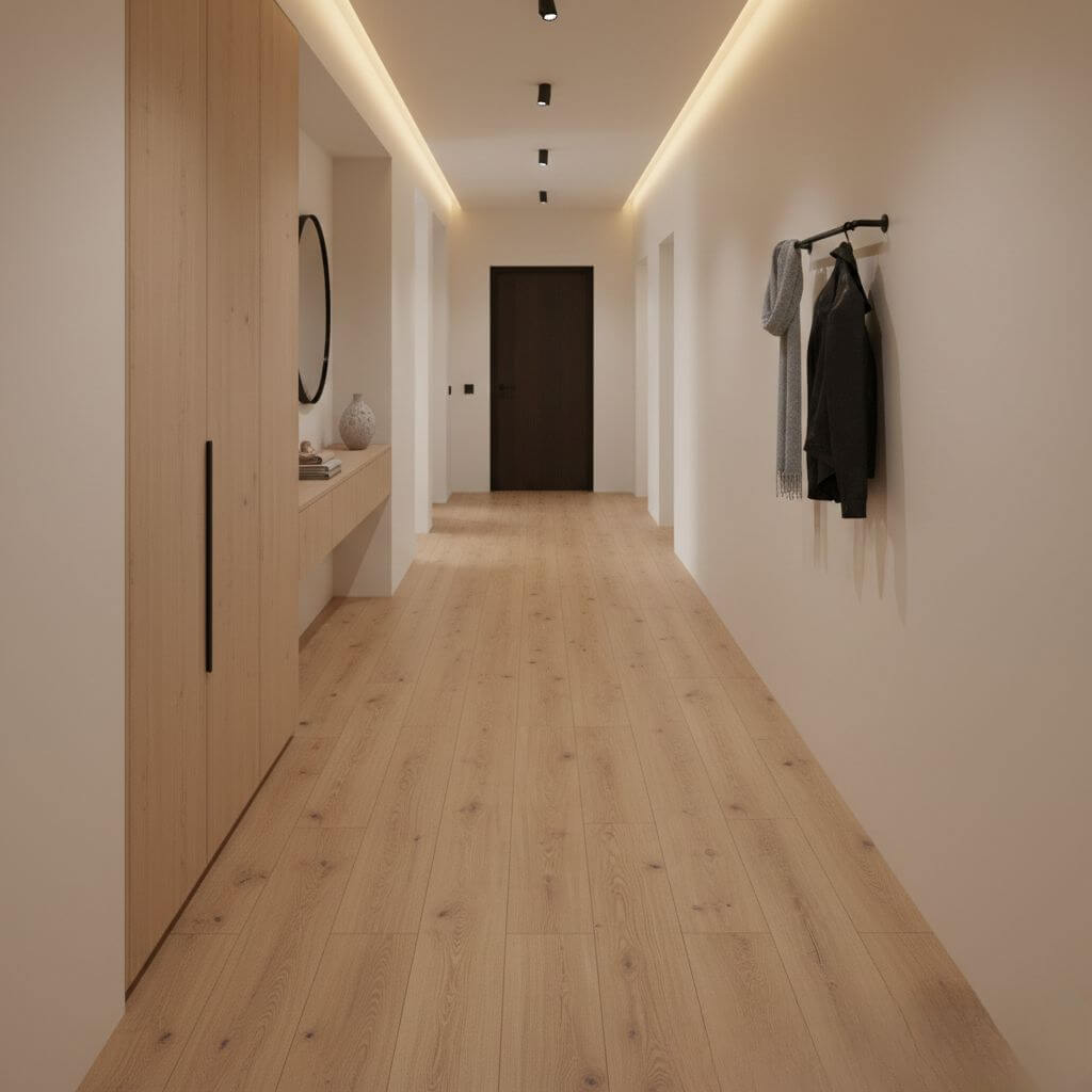 Panele winylowe na podłodze w korytarzu 