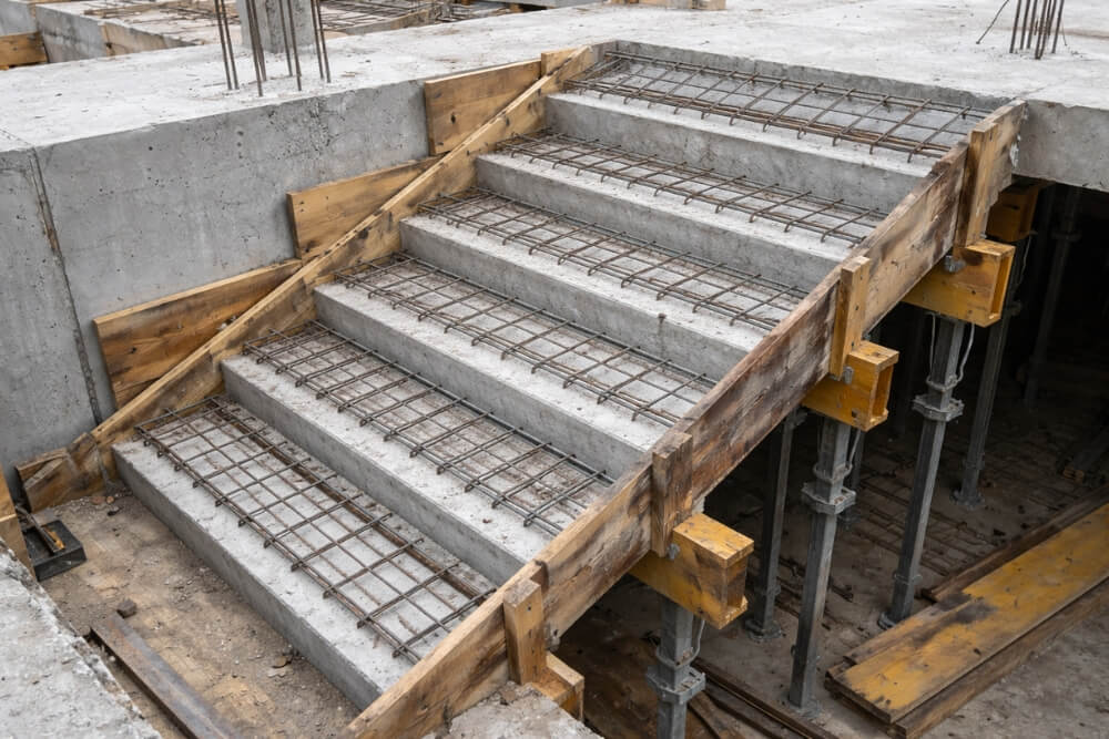 zbrojenie schodów płytowych