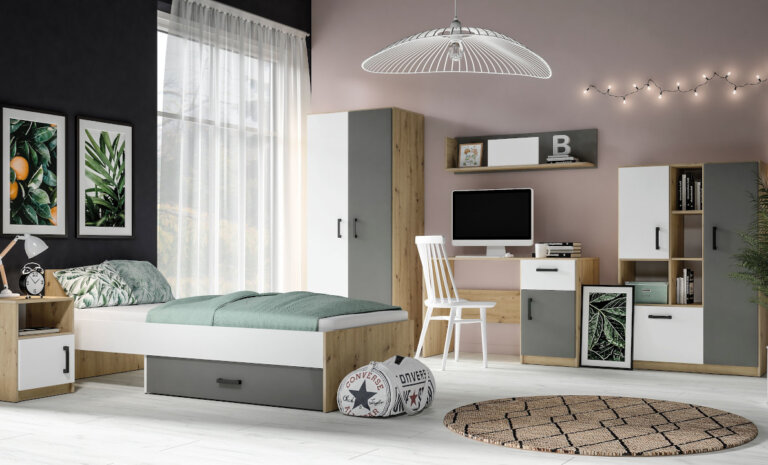 Trendy 2026 w meblach do pokoju nastolatka – funkcjonalność i styl w projektowaniu przestrzeni