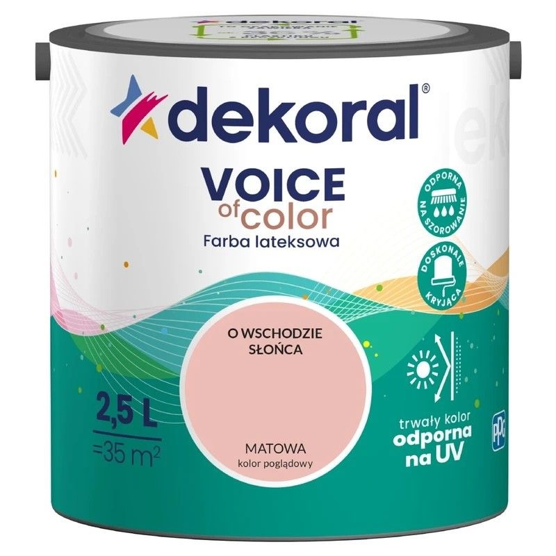 najlepsza farba do ścian zmywalna - Dekoral voice of color 