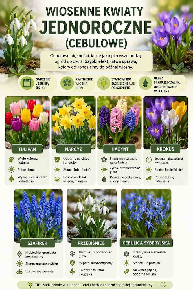 wiosenne kwiaty cebulowe 