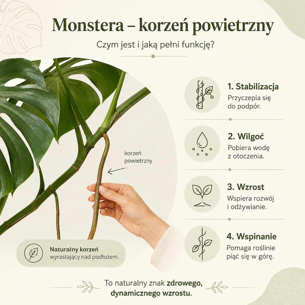 monstera-korzen-powietrzny-co-to-jest monstera korzeń powietrzny - funkcje
