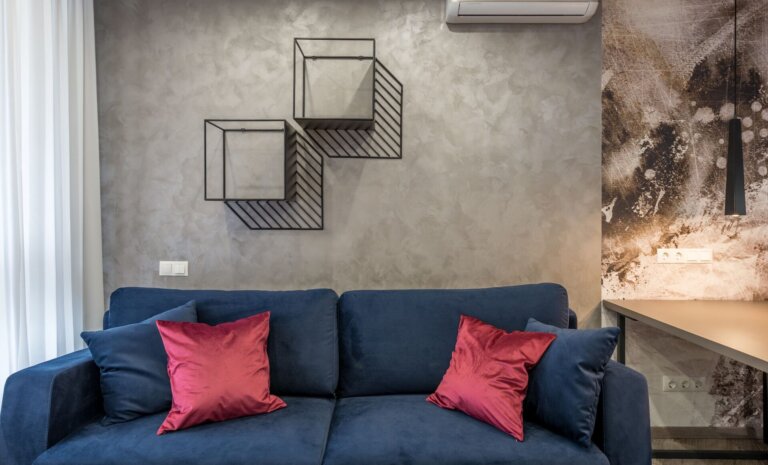 Beton dekoracyjny jako tło dla designu, sztuki i architektury wnętrza