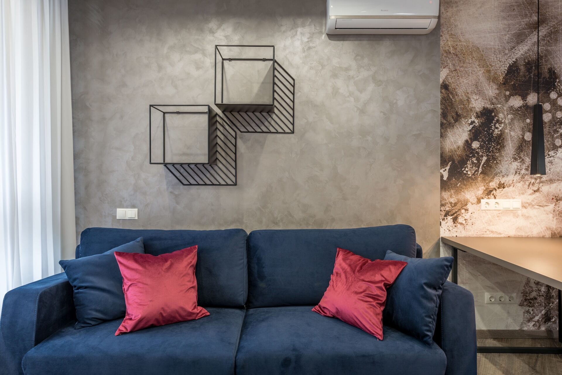 Beton dekoracyjny jako tło dla designu, sztuki i architektury wnętrza