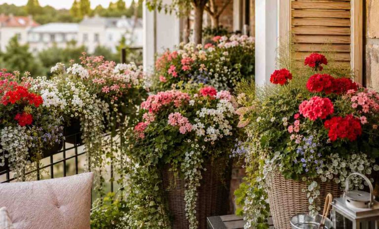 Kompozycje z pelargonii w donicach – 10 inspiracji i tworzenie krok po kroku