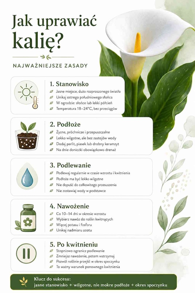 kwiat-kalia-zasady-uprawy kwiat kalia - jak uprawiać