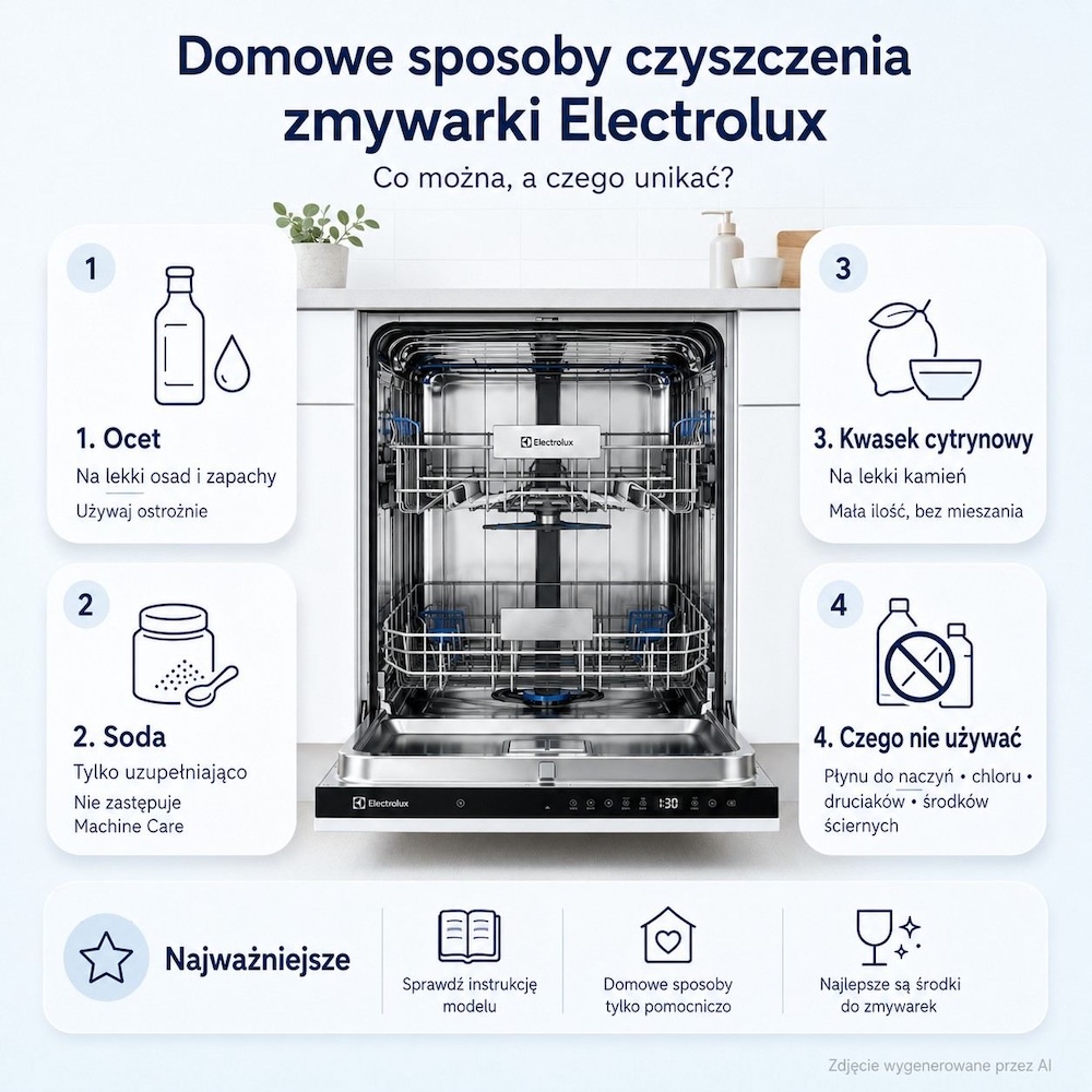 domowe metody na brudną zmywarkę domowe sposoby na wyczyszczenie zmywarki
