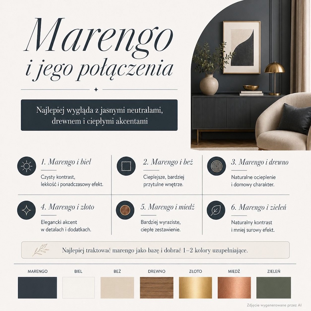 kolory dobrze skomponowane z marengo kolory do łączenia z marengo